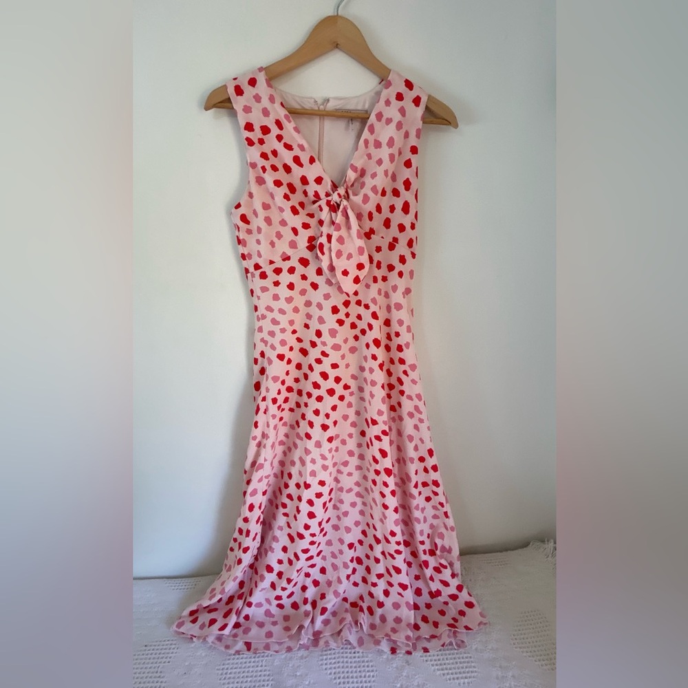 BCBG Pink and Red Heart Dress